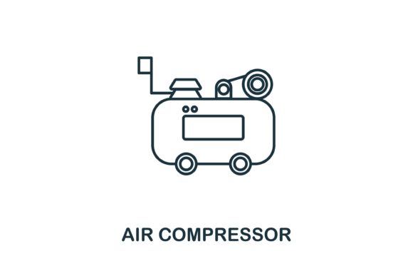 Air Compressor Icon for Graphics and Icons