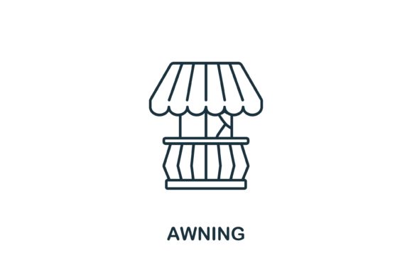 Awning Icon: Graphics and Icons for Digital Sellers