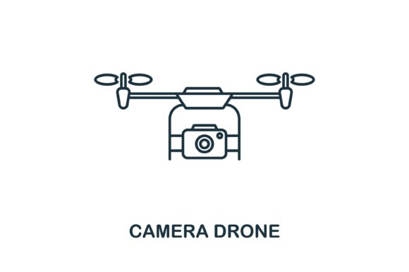Camera Drone Icon: Graphics and Icons for Creative Design