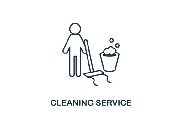 Cleaning Service Icon: Graphics and Icons for Local Business
