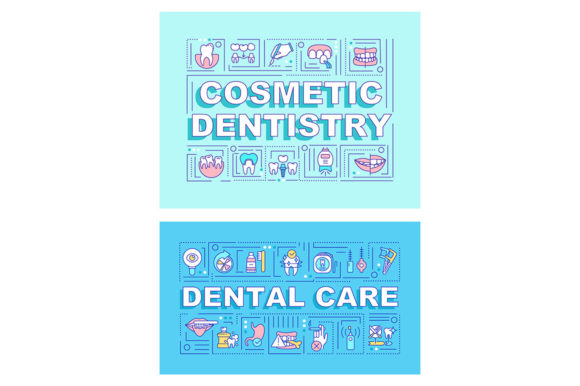 Dental Care Word Concepts Banner Set Graphics