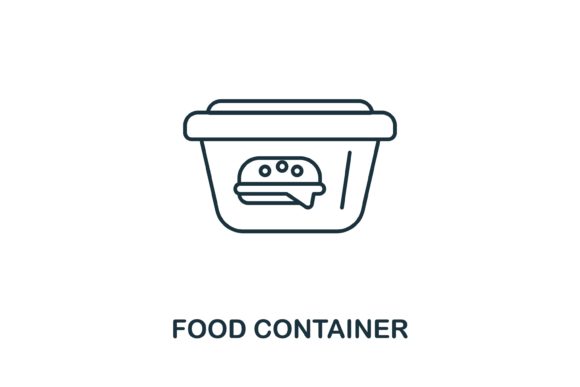 Food Container Icon for Graphics and Icons