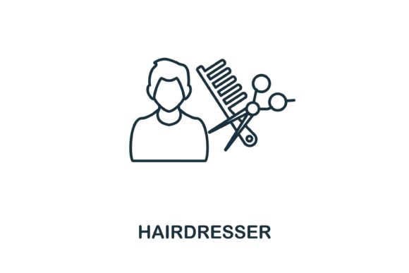 Hairdresser Icon: Graphics and Icons for Real Publishing