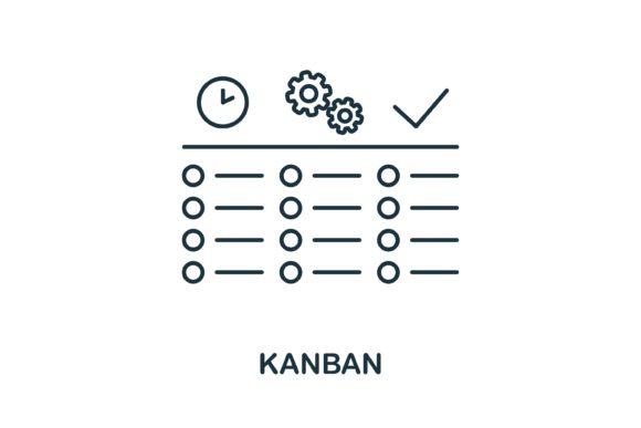 Kanban Icon: Graphics and Icons for Creative Design