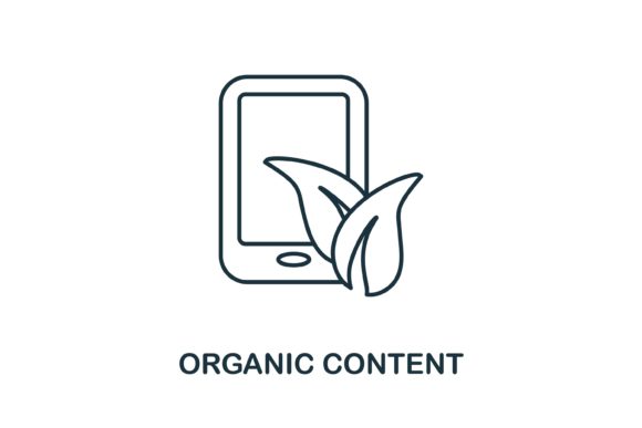 Organic Content Icon: Graphics and Icons for Local Branding