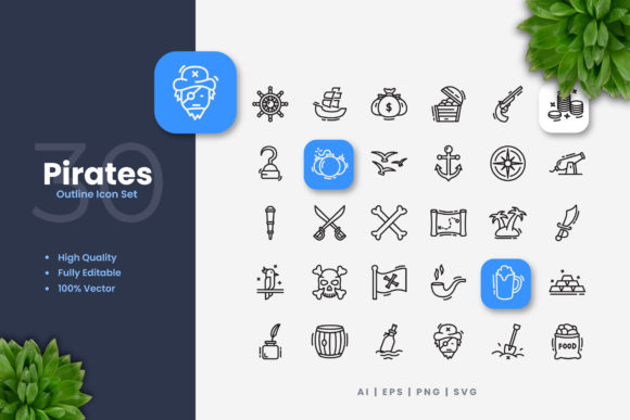 Pirates Icons: Graphics and Icons for Real Publishing