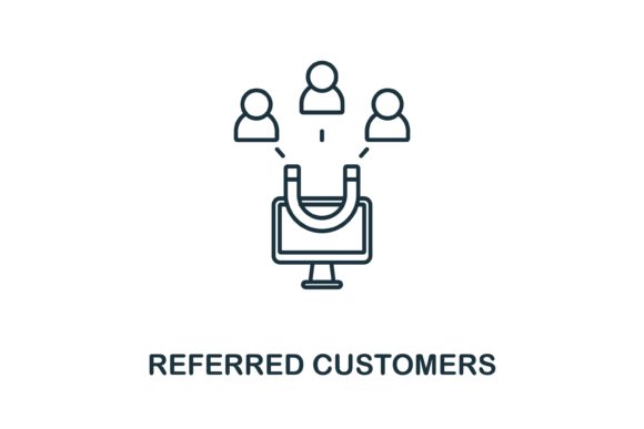 Referred Customers Icon Graphics