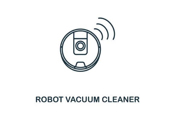 Robot Vacuum Cleaner Icon: Graphics and Icons for Modern Design