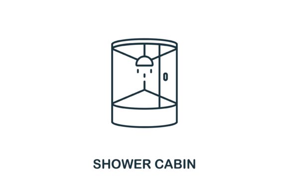Shower Cabin Icon Graphics