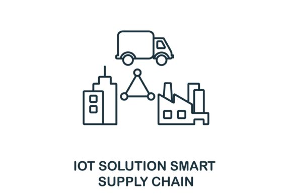 Smart Supply Chain Icon: Graphics and Icons for Modern Branding