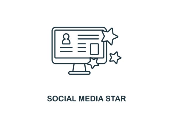 Social Media Star Icon Graphics and Icons