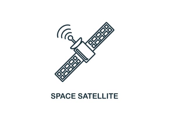 Space Satellite Icon Graphics and Icons