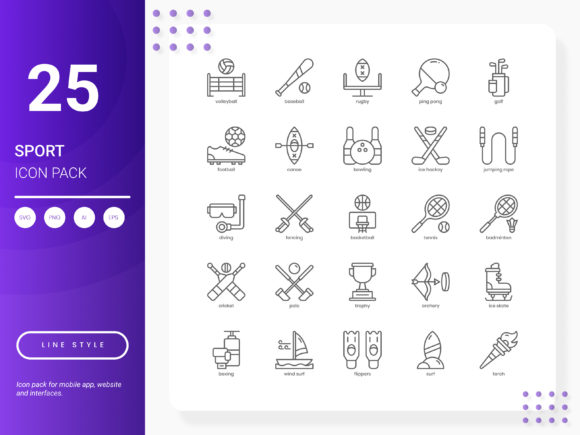 Sport Icon Pack: Graphics & Icons for Digital Sellers