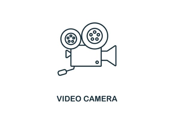 Video Camera Icon for Graphics and Icons